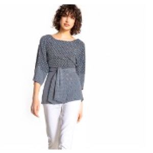 La Redoute Collections printed tie waist blouse, kimono-style, daisy print